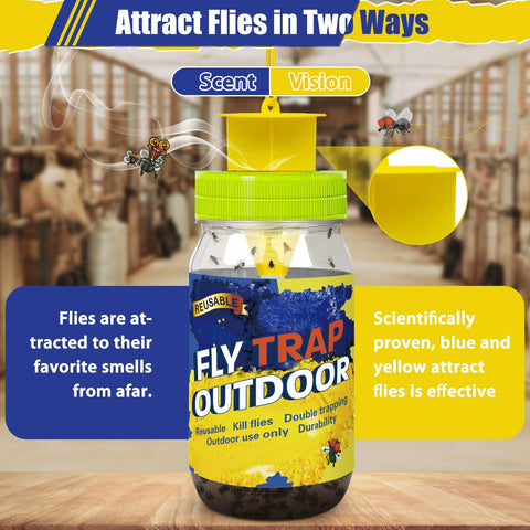 Glovv outdoor fly trap hanging design for easy, flexible placement.