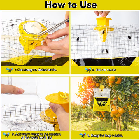 Glovv outdoor fly traps shown in wider barn view for farm deployment
