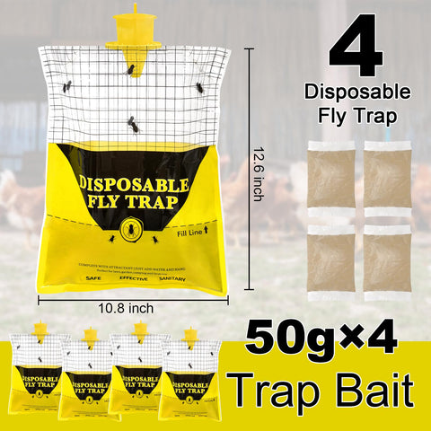 Glovv pre-baited fly bags ready for patio use to attract flies