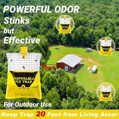 Glovv traps drying near sunny spot to encourage bait fermentation