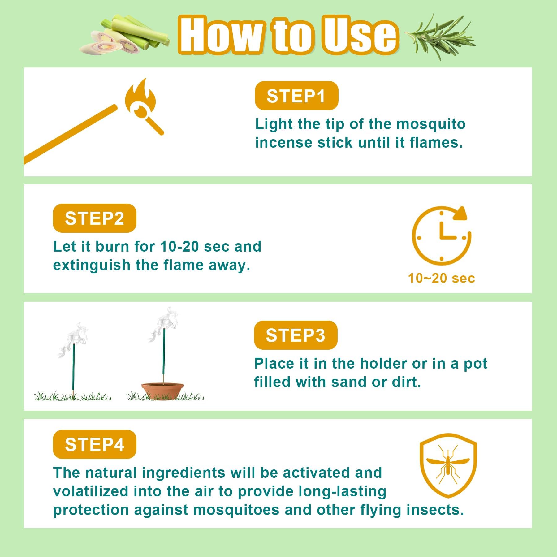 Glovv patio mosquito stick in holder for easy placement