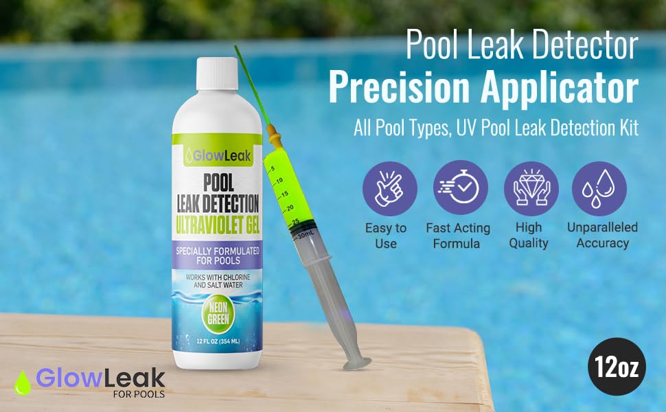 Underwater dye marks leaks clearly for quick identification.
