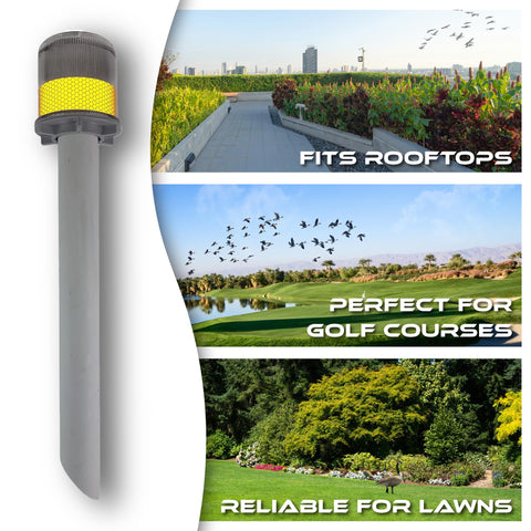 GLOWMAX ideal for golf courses and lakeshores needing quiet bird relief.