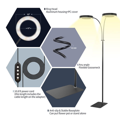 GLOWRIUM adjustable-height setup lets you tailor reach for tall plants.