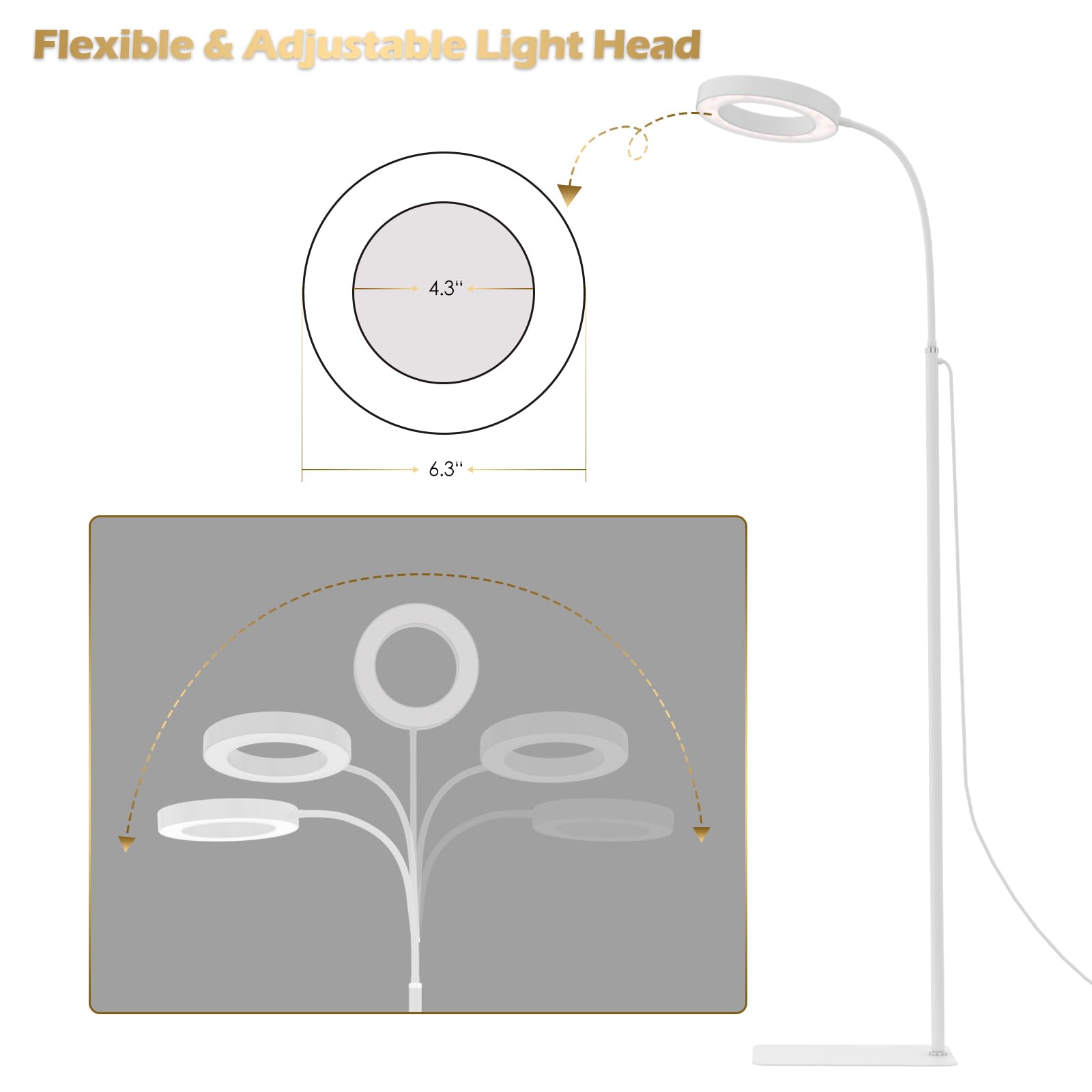 Glowrium 13-foot cord offers flexible placement across rooms.