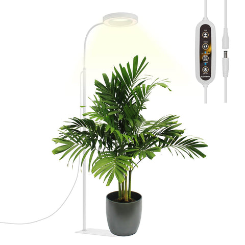 Glowrium grow lamp base stand provides stability for tall indoor plants.