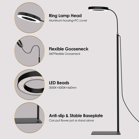 GlowRium full-spectrum LED grow light for balanced indoor growth