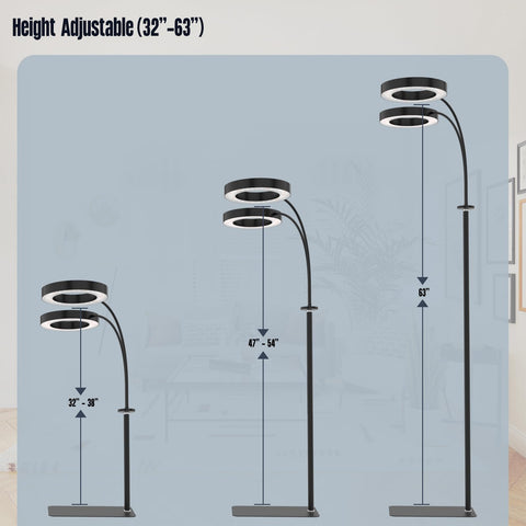 GLOWRIUM heavy base and long 13-foot cord keep setup stable and flexible.