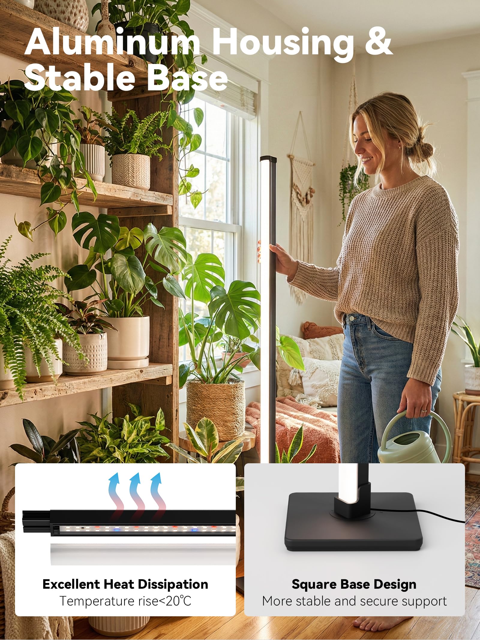 GLOWRIUM low-glare shade reduces glare for people and pets.