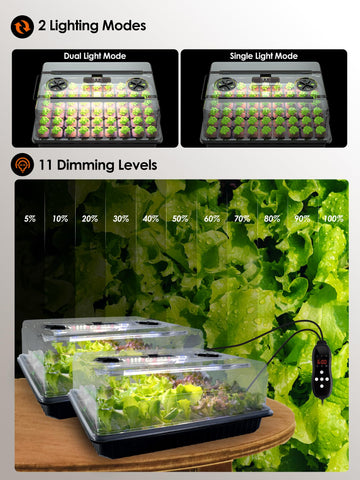 GLOWRIUM seed starter tray auto timer keeps seedlings on a consistent lighting schedule
