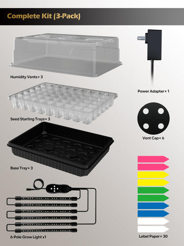 GLOWRIUM seed starter tray durable PC material supports multiple seasons
