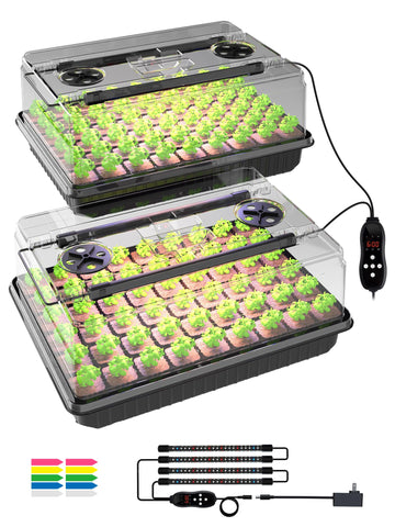 Glowrium seed starter tray with full-spectrum light for germination