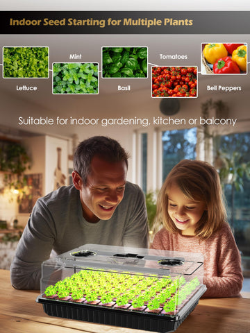 GLOWRIUM seed starter tray humidity dome helps maintain ideal humidity