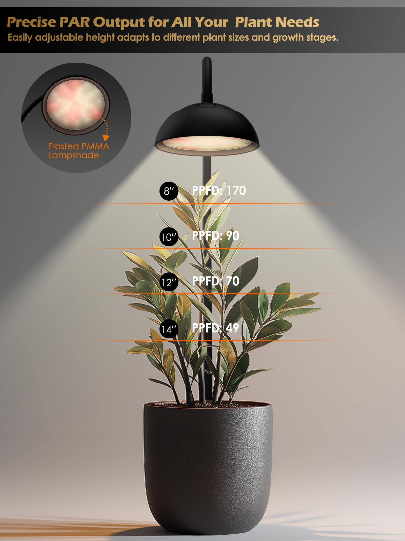GLOWRIUM flexible gooseneck with height adjustability for targeted light