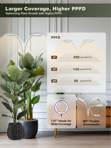 GLOWRIUM three-spectrum modes support seedling, vegetative, and flowering stages
