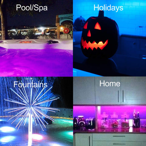 GlowTub 10-LED color options include static, fade, and strobe.