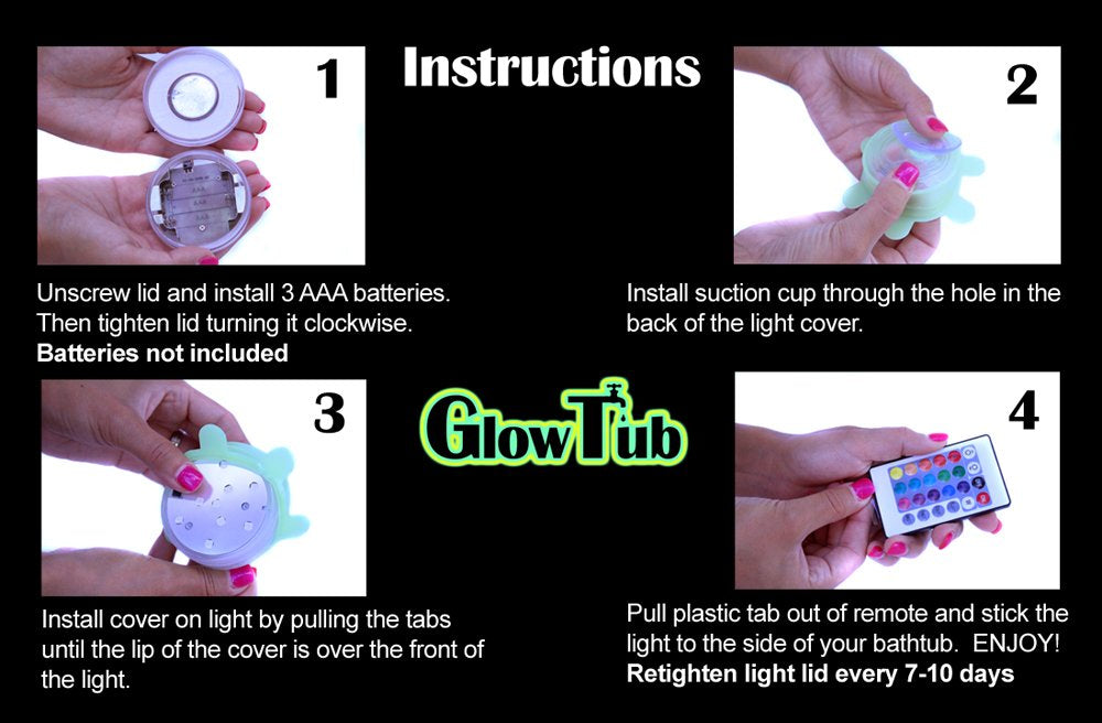 GlowTub Compact 2.75-inch size fits small tubs or vases.
