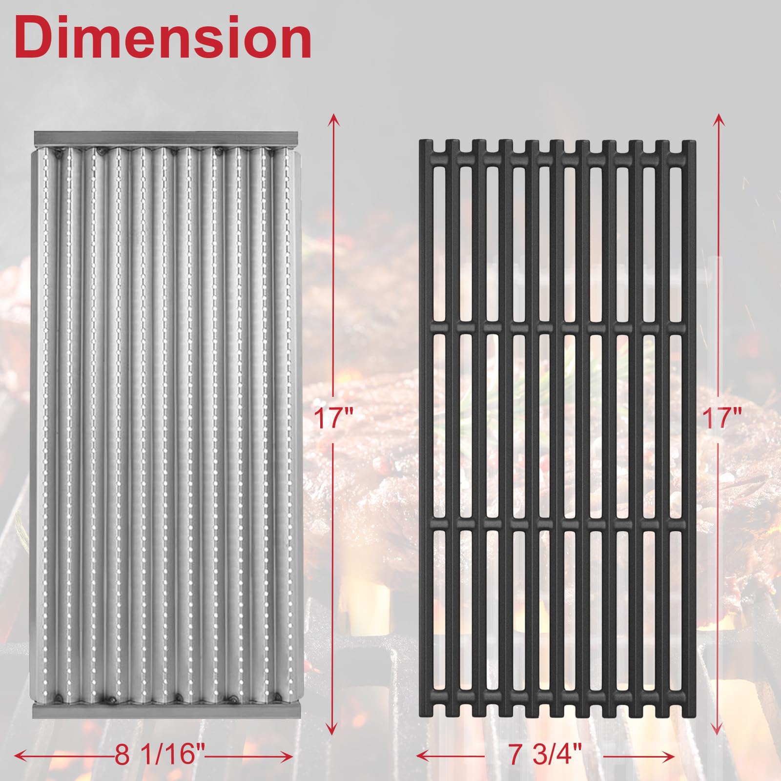 GLOWYE emitter plates fitting Charbroil original grills for easy upgrade
