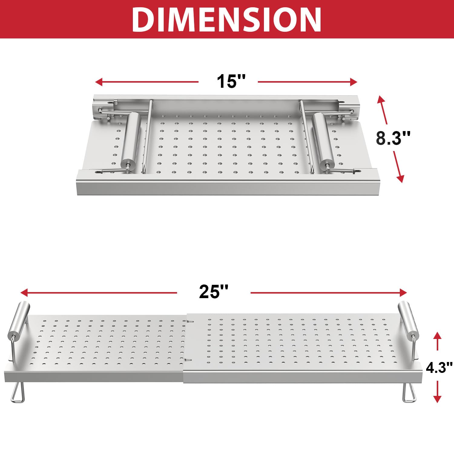GLOWYE foldable warming rack with handle keeps hands safe during use