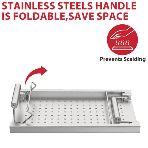 GLOWYE griddle accessory provides extra warming space for prep and staging