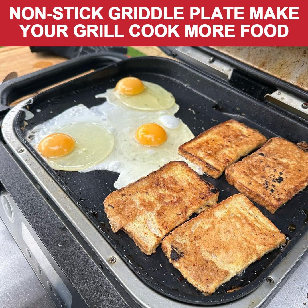 Glowye Outdoor setup image showcases versatile flat-top grilling for diverse meals