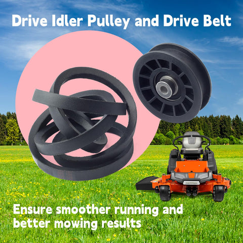 GLOXTED idler pulley assembly closeup ensures reduced slippage.