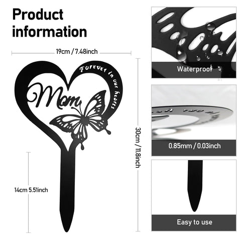 GLYHAOYIZHI mom memory butterfly plaque symbolizing renewal