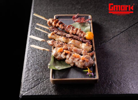 Gmark bamboo paddle skewers are food-safe and chemical-free for safer cooking.