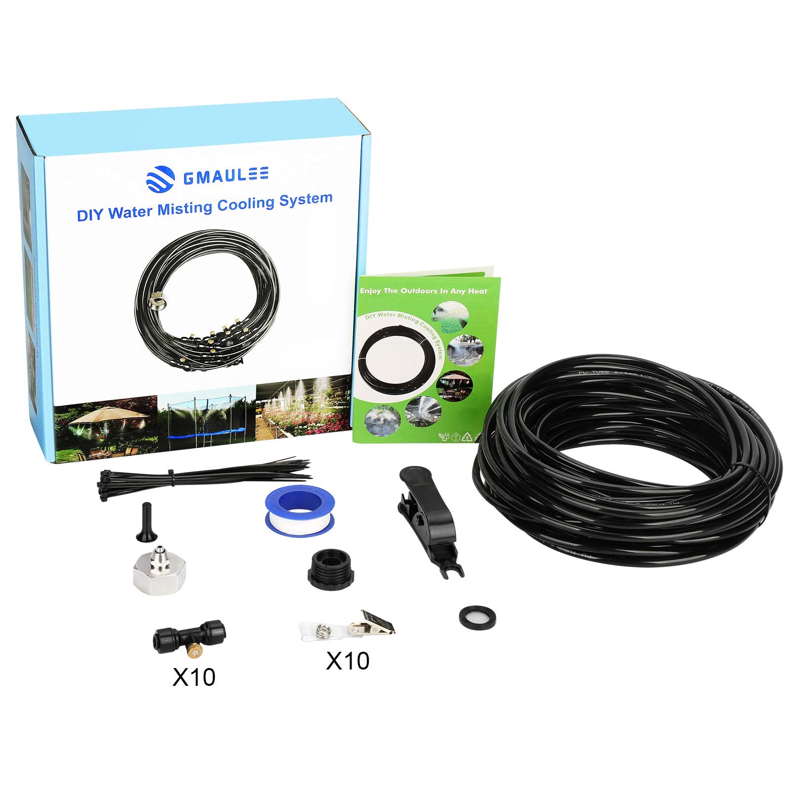 GMAULEE garden trampoline misting setup reduces dust