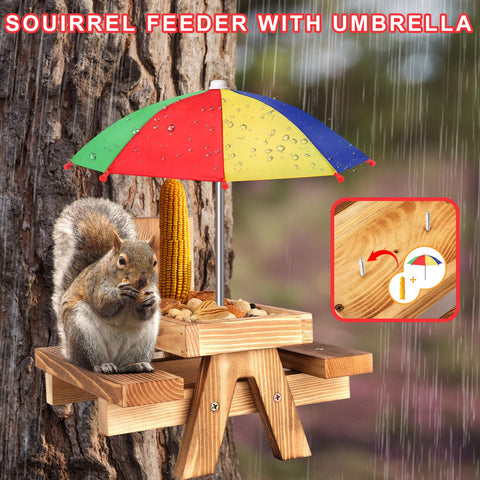 Gnodry Squirrel Feeder reinforced backboard enhances outdoor durability