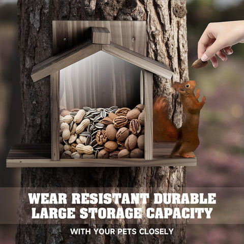 Gnodry Squirrel Feeder easy-assembly and tree mounting in minutes.