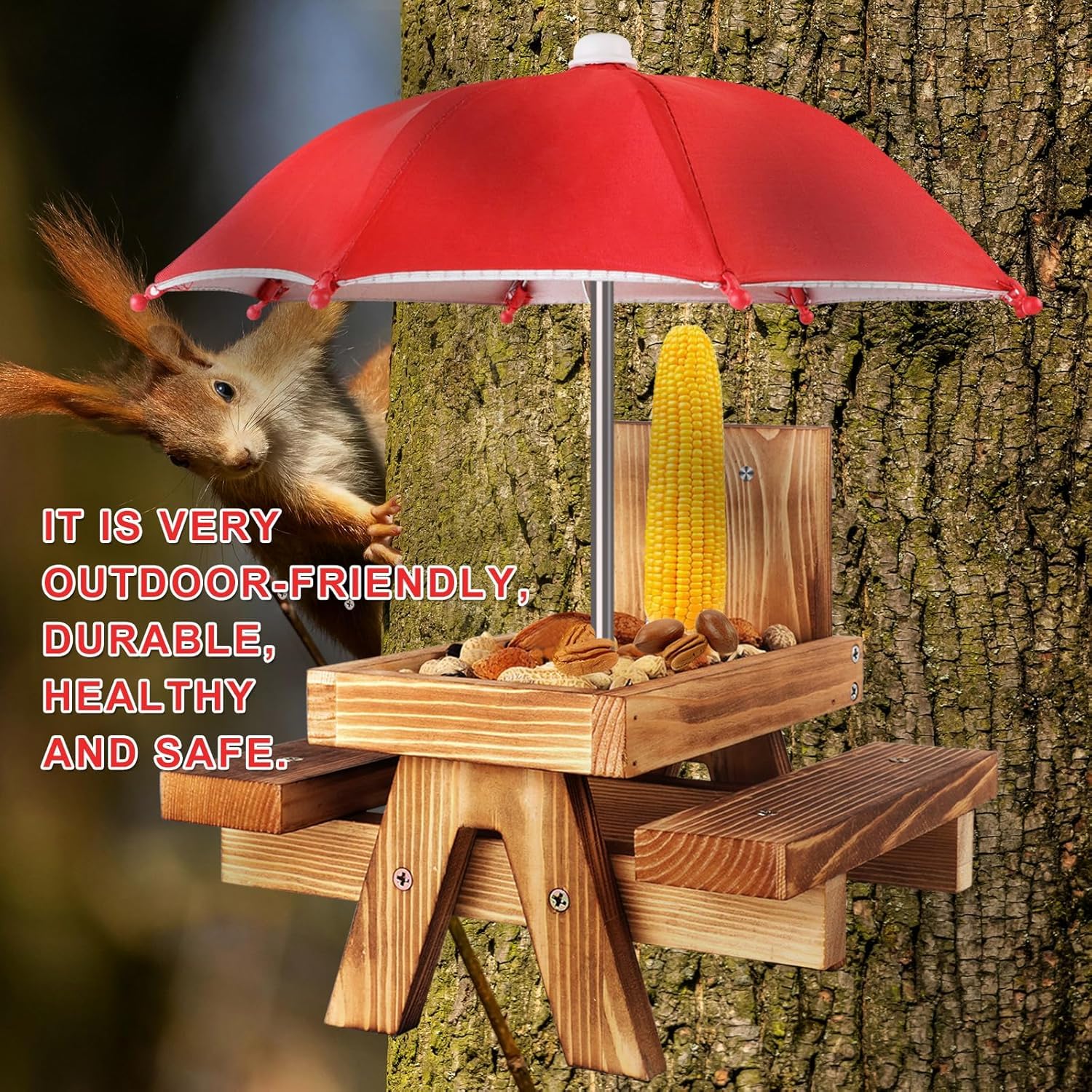 Gnodry Squirrel Feeder garden gift idea for animal lovers to enjoy tranquil moments.