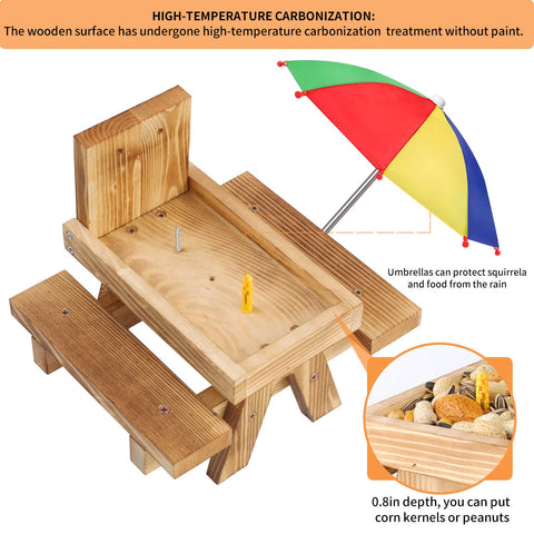 Gnodry Squirrel Feeder large capacity fits multiple treats