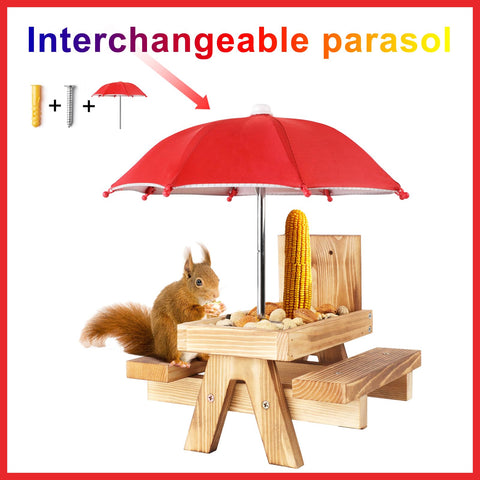 Gnodry expansion screw ensures secure mounting to the squirrel feeder