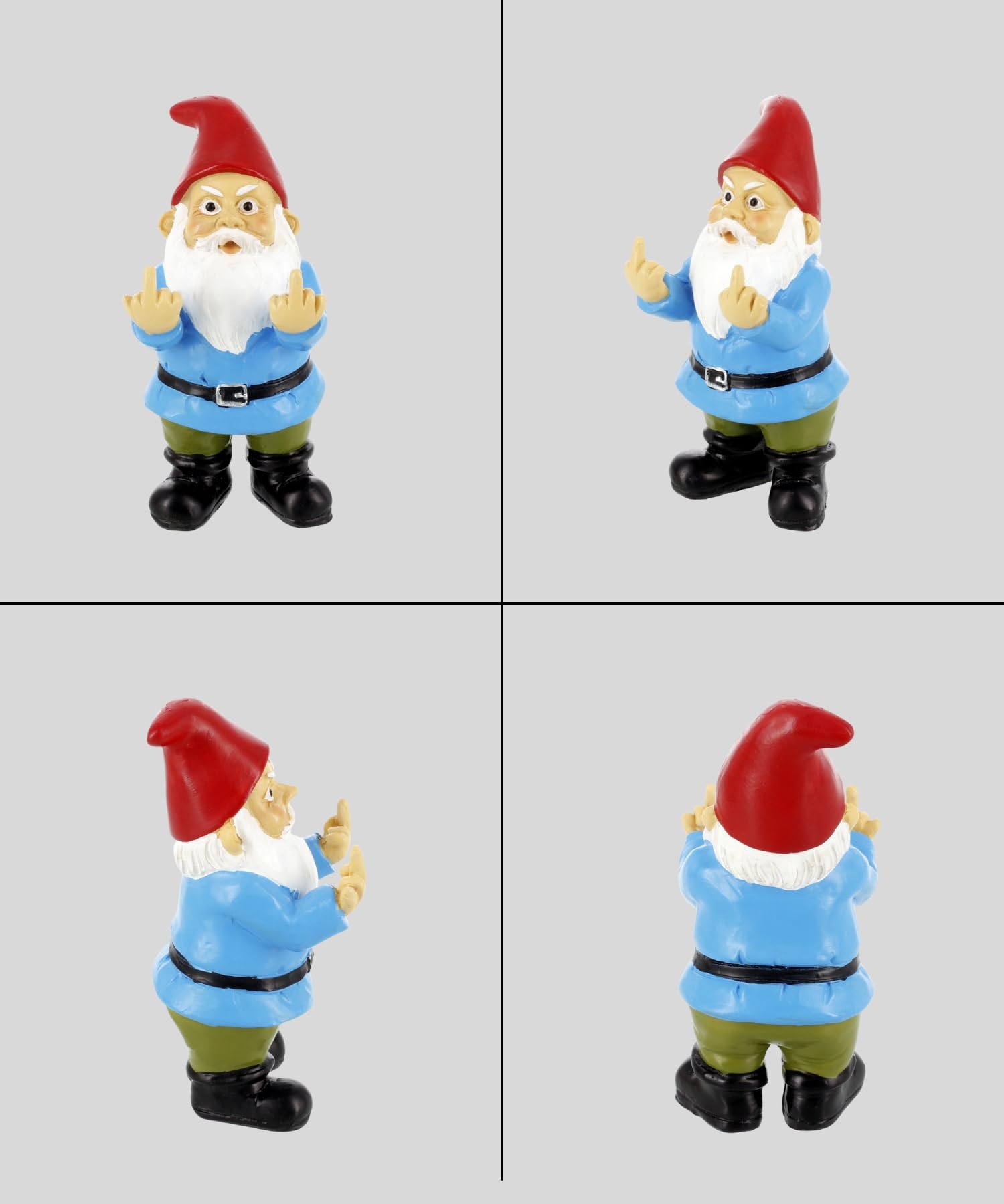 Gnometastic fairy garden gnome in yard scene, adds cheeky charm.