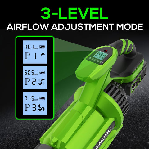 GNQRQ three-speed control on the blower for versatile tasks
