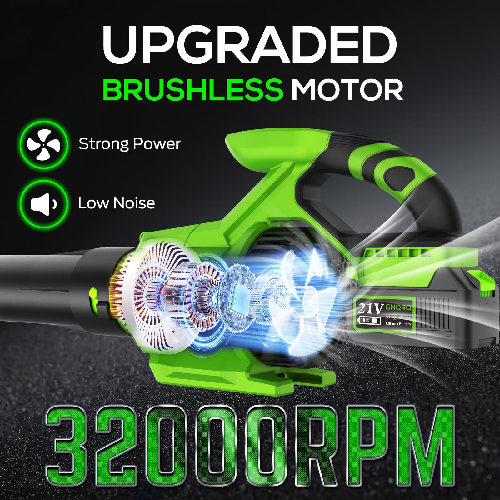 GNQRQ brushless motor displays high-efficiency design and airflow