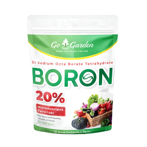 Go Garden Boron 20% bottle ready for precise dosage to support plant health.