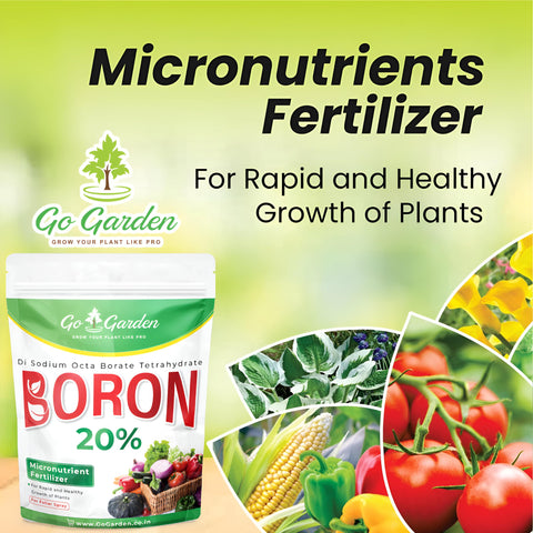 Go Garden Boron promotes new cell formation for robust plant development.