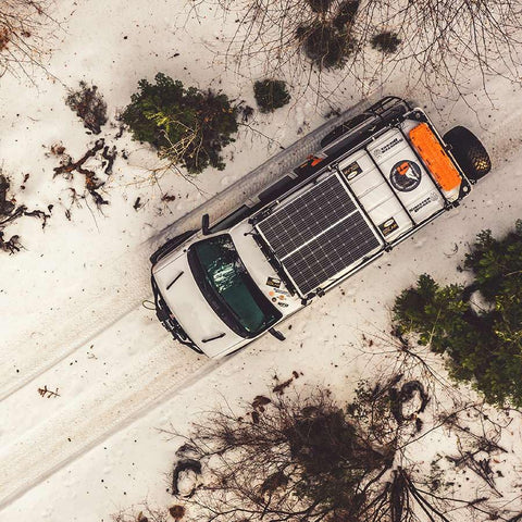 Go Power Overlander-E 200W panel installation on an RV roof made simple and reliable.