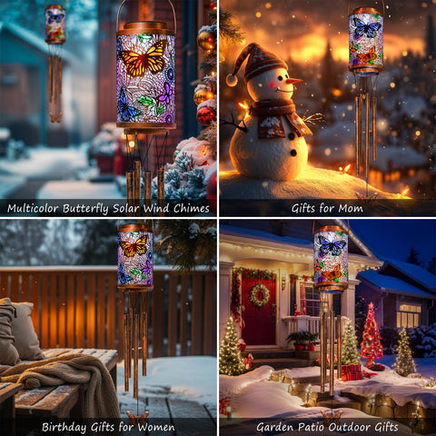 Go2garden solar lantern chimes glow softly after sunset.