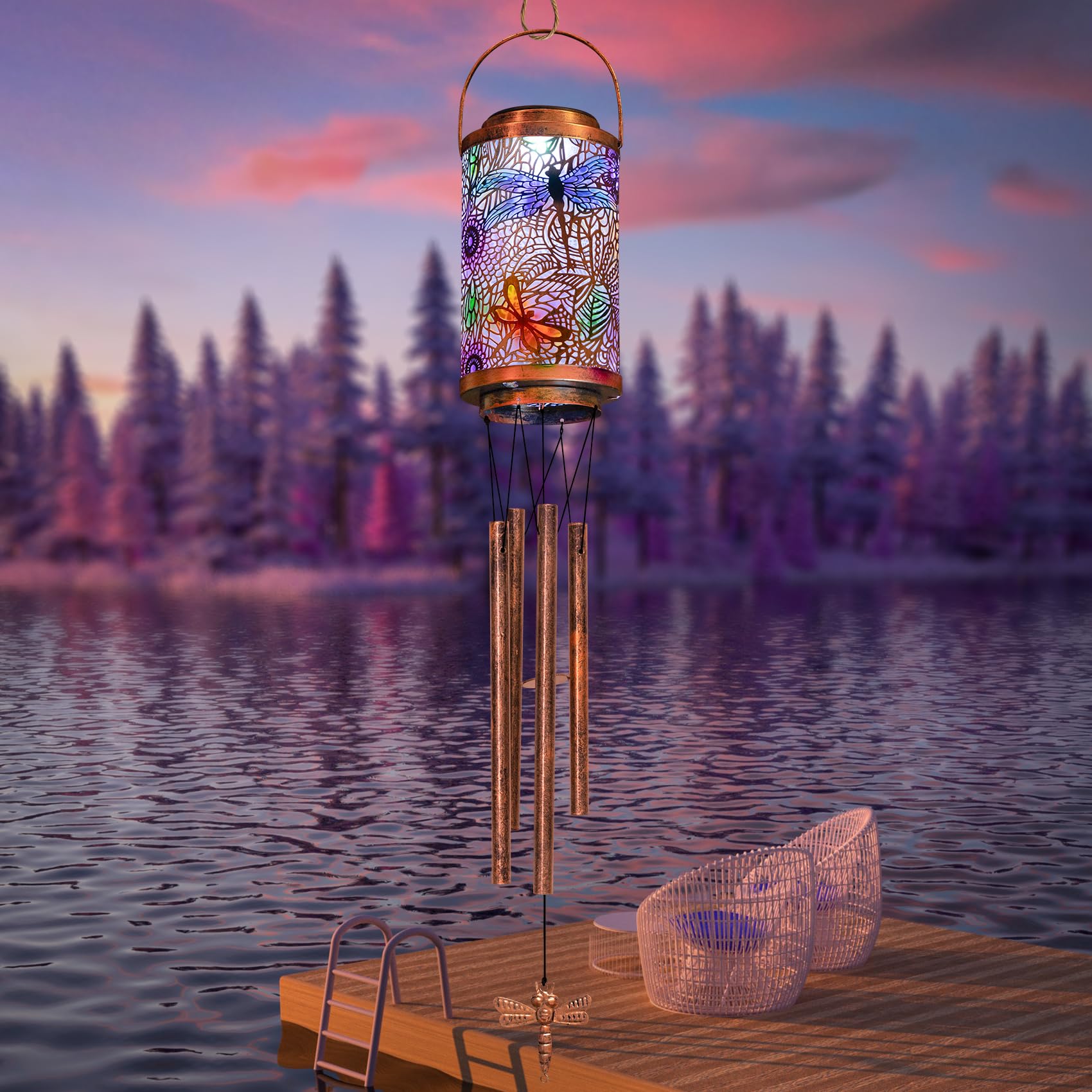Go2garden Dragonfly wind chimes enhance garden ambiance