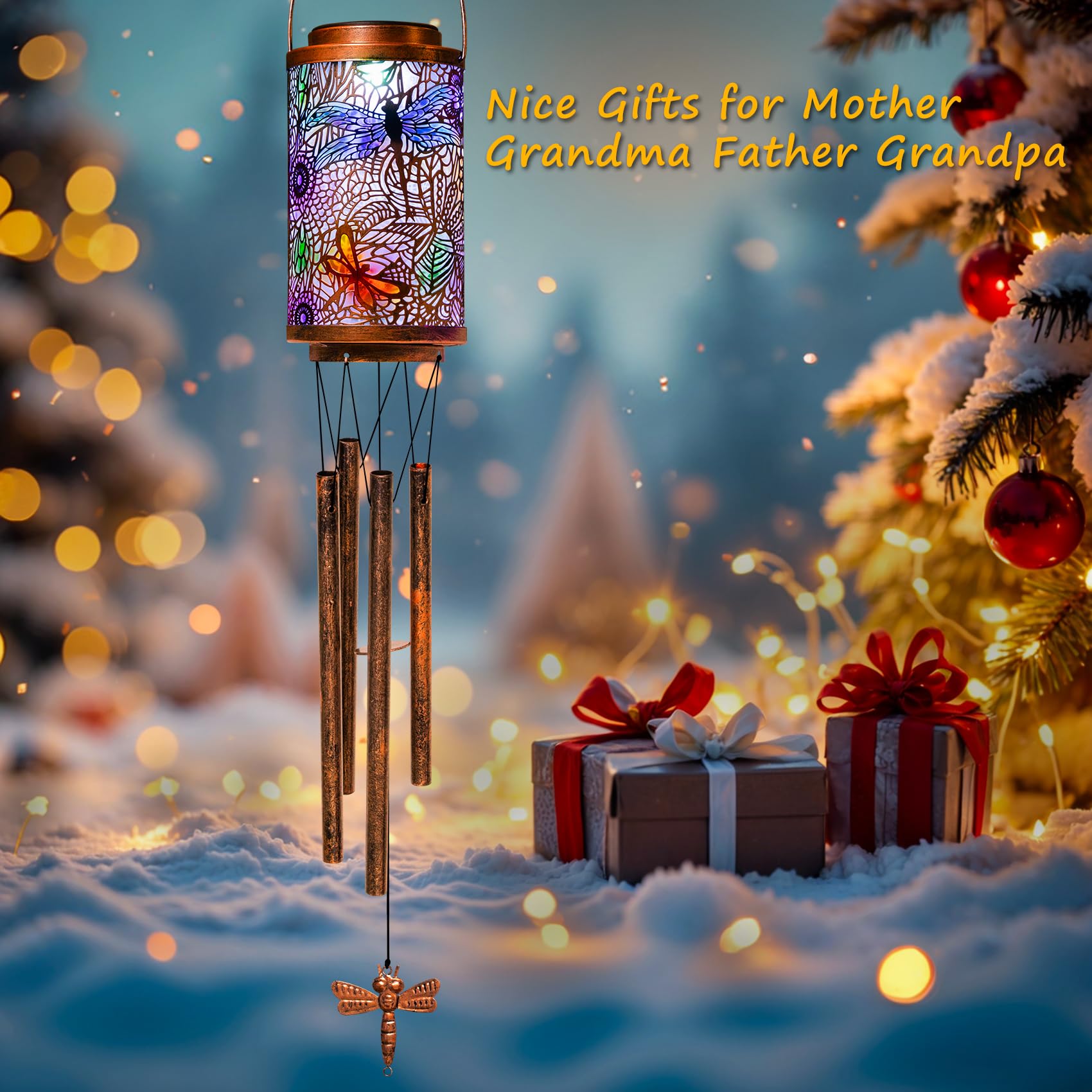 Go2garden Dragonfly wind chimes with weatherproof top endure weather