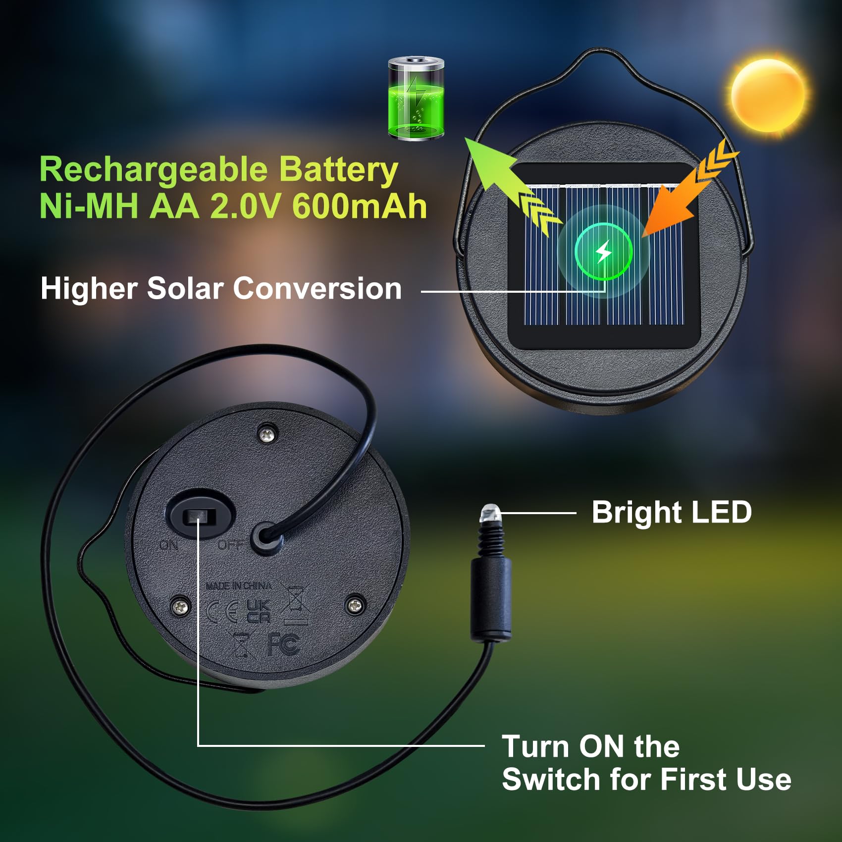 Go2garden solar lantern top replacement for DIY solar lights