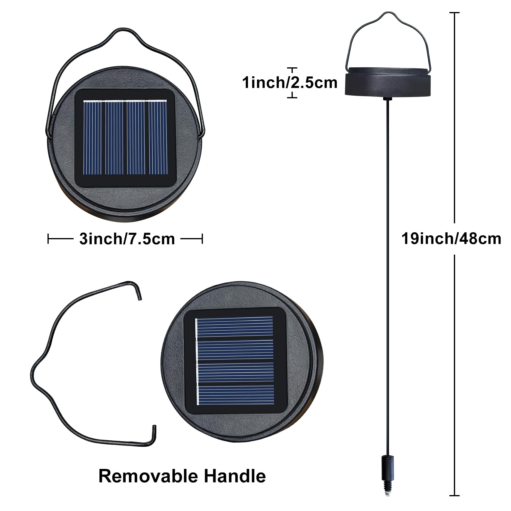 Go2garden waterproof solar top for lanterns with year-round outdoor use
