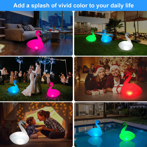 Goallim backyard patio swan lights elevate outdoor spaces with playful elegance