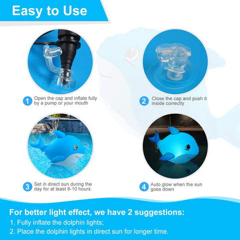 Goallim night-glow dolphin light provides soothing pool ambience after dark