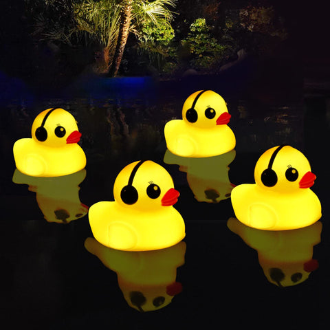 Goallim duck pool light in sunlight charges for night glow