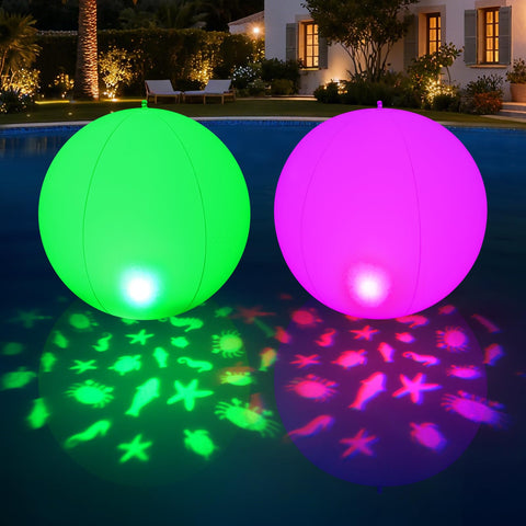 Goallim sealife-pattern floating light creates enchanting underwater projections for pool nights.