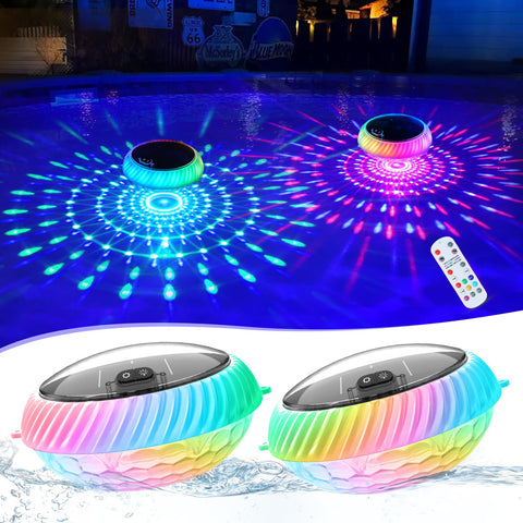 Goallim floating pool light with top and bottom glow enhances night swims with vibrant colors.